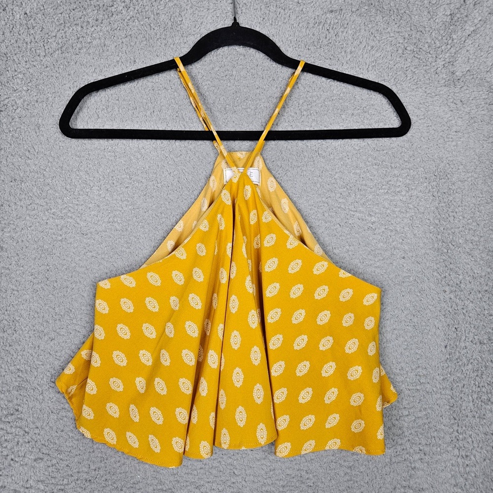 SAGE THE LABEL Women's Yellow white floral Printed Tank top Size S